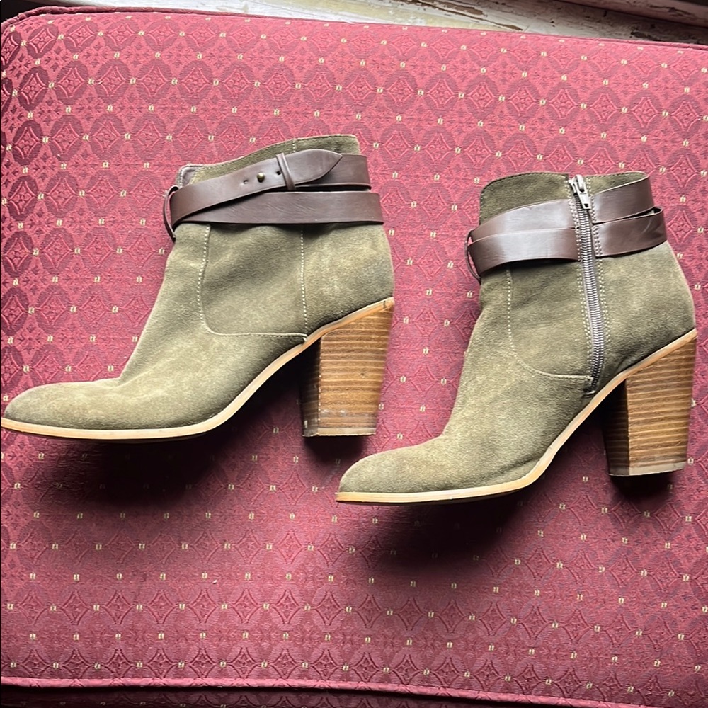 Stylish Olive Green Ankle Boots